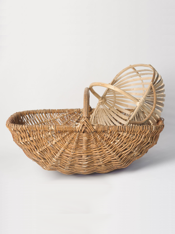 Antique French Walnut and Melon Baskets