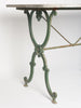 Antique French Marble top Cast Iron Bistro Table