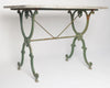 Antique French Marble top Cast Iron Bistro Table