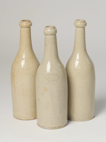 Antique 19th Century French Stoneware Cider Bottles