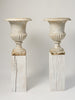 Pair Antique French Cast Iron Urns