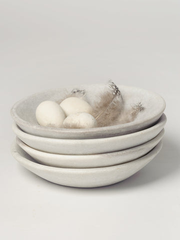 Hand carved Indian Marble Bowls, Grey colour