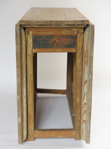 Antique Swedish Slag Bord/ Drop Leaf Table with original paint