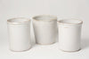 Antique Italian White Confit Pots