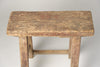 Vintage Rustic Hungarian Stool with traces of pink red paint