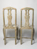 Antique Swedish Baroque Dry Scraped Chairs