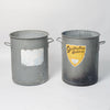 Vintage French Galvanised Zinc Steriliser Buckets