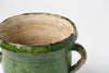 Antique French Provencal Green Confit Pot