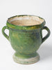 Antique French Provencal Green Confit Pot