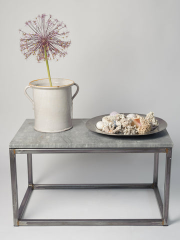 Marble and Steel Coffee Table