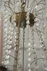 Antique Swedish Brass and Crystal Chandelier Candelabra