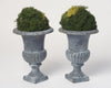 Pair Small Vintage French cast iron urns