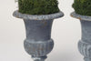 Pair Small Vintage French cast iron urns