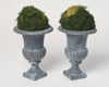 Pair Small Vintage French cast iron urns