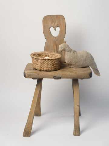 Antique 18th Century Swedish Folk Art Chair from Allmoge