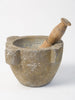 Antique French Marble Stone Mortar and Pestle