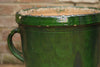 Pair Antique French Castelnaudary Green Urns