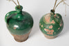 Antique 19th Century French Oil jugs with green glaze