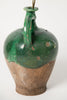 Antique 19th Century French Oil jugs with green glaze