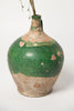Antique 19th Century French Oil jugs with green glaze