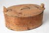 Antique 18th Century Swedish Birch Bentwood box with carvings