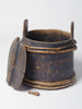 Antique Swedish Wooden Bucket Tub with lid