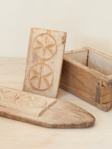 Antique Swedish Wooden Cheese Mould - Decorative Antiques UK  - 1