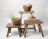 Antique Rustic Hungarian Wooden Stools