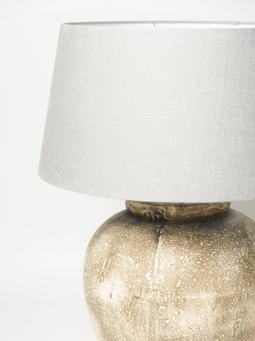 Beautiful Pair Large Jar Table Lamps with Dove Grey Shades