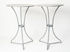 Beautiful French Bistro Tables with Painted Grey bases