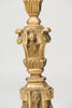 Antique French Wooden Gilt Church Pricket Candlesticks
