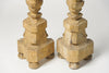 Antique French Wooden Gilt Church Pricket Candlesticks