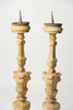 Antique French Wooden Gilt Church Pricket Candlesticks