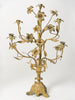 Antique French Floral Gilt Church Candelabras
