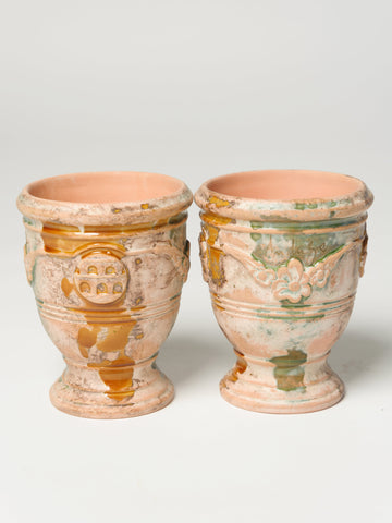 Pair Authentic Miniature Replicas Anduze Terracotta pots