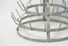 Antique French Galvanised Zinc Bottle Drying Rack Table top size