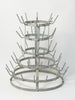Antique French Galvanised Zinc Bottle Drying Rack Table top size