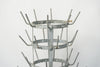 Antique French Galvanised Zinc Bottle Drying Rack Table top size