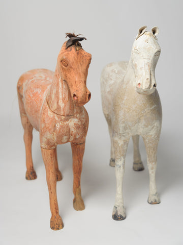 Antique Swedish Horses, dry scraped