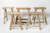 Vintage Rustic Elm Stools