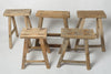 Vintage Rustic Elm Stools
