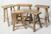 Vintage Rustic Elm Stools