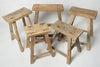 Vintage Rustic Elm Stools