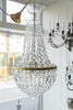 Vintage Bohemian Crystal Balloon Chandelier circa 1940