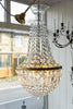 Vintage Bohemian Crystal Balloon Chandelier circa 1940