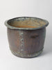 Antique French Copper Log bin/planter with rivets