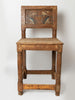 Antique Swedish Folk chair with hand painted kurbits panel