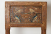 Antique Swedish Folk chair with hand painted kurbits panel