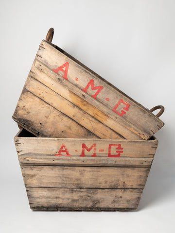 Antique French Champagne Trugs