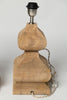Beautiful handcrafted wooden table lamps with linen shades